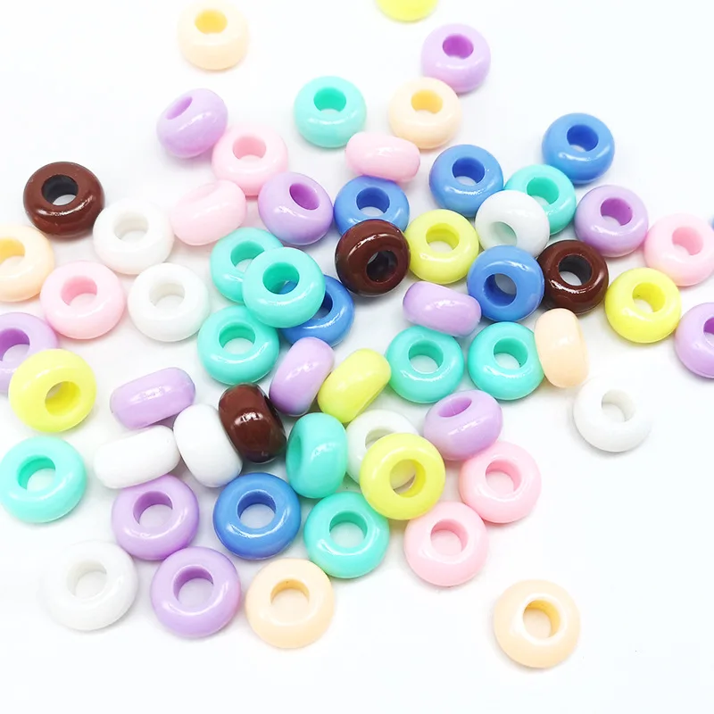 NEW Acrylic large hole round bead Makalon Sanzhu Kindergarten early education intelligence abacus accessories wholesale