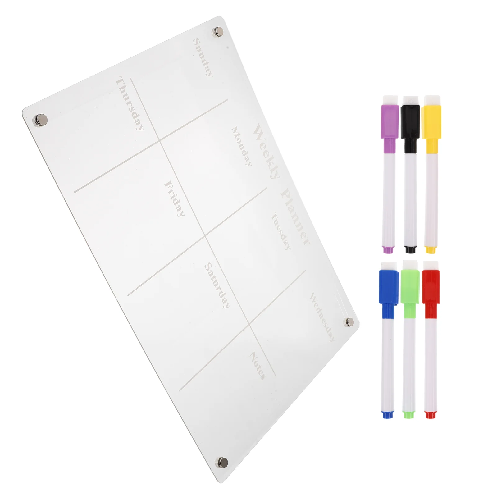 Magnetic Transparent Whiteboard Sticker Reminder Note-taking Practical Dry Erase List Planning Refrigerators