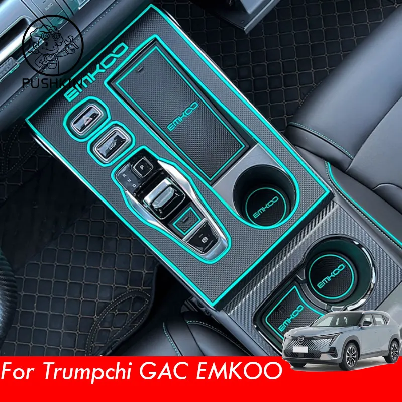 

For GAC Trumpchi EMKOO 2023 2024 2025 Car Door Central Console Water Cup Storage Box Gate Groove Slot Mats Leather Accessories