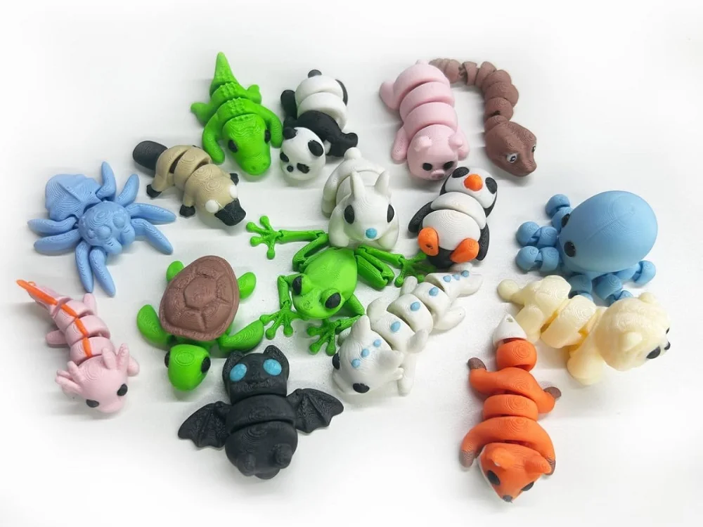 8/16pcs 3D Printed Small Animal Figures Adorable Animal Figurines Animals for Kids Birthday Gifts for Boys Girls