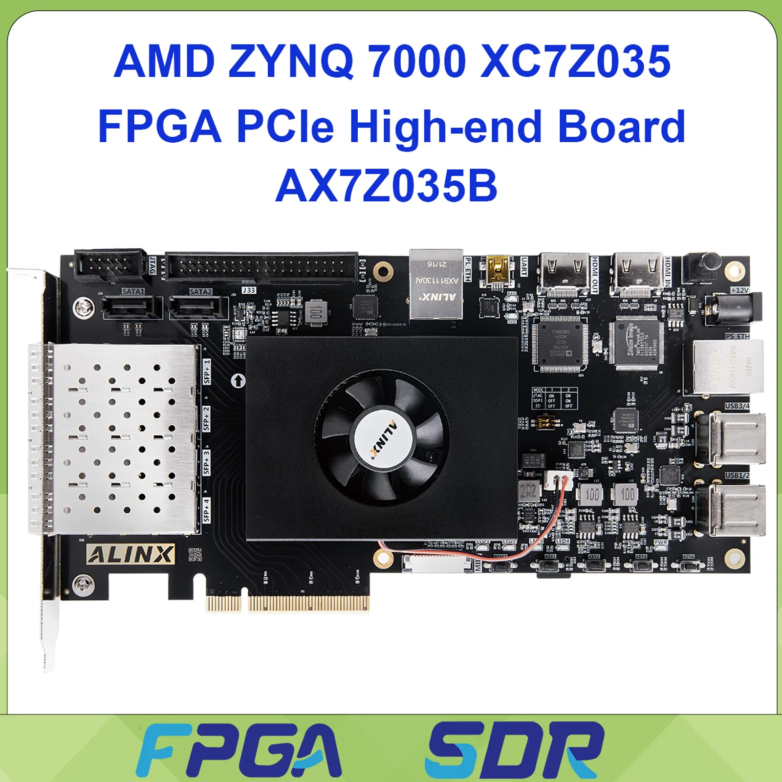ALINX AX7Z035B FPGA Development Board with AMD XILINX Zynq 7000 ARM XC7Z035 2GB DDR3 8GB eMMC PCIe SFP HDMI
