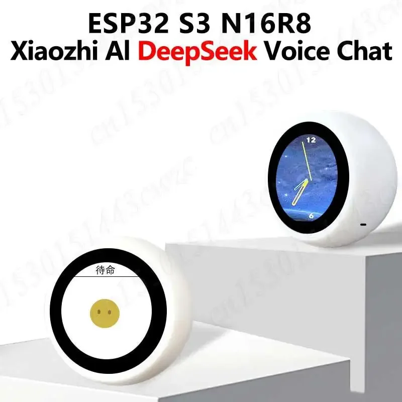 

ESP32-S3 AI DeepSeek Voice Chat Robot 1.28'' Ound LCD Screen Support 36 Language Qwen2.5 DeepSeekV3 Doubao1.5 Voice Chat AiRobot