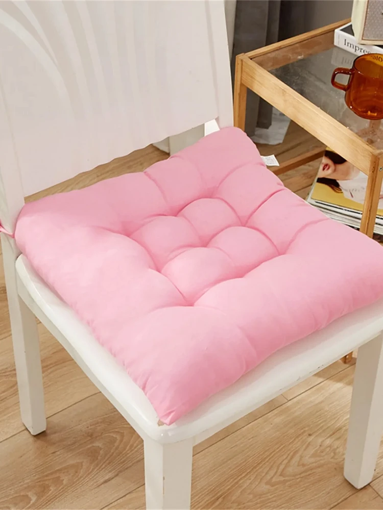 Coussin de Chaise en Polymères Carrés en Coton Doux et Rembourré, Solide, pour Bureau, Maison, Voiture, Jardin, Salon de Soleil