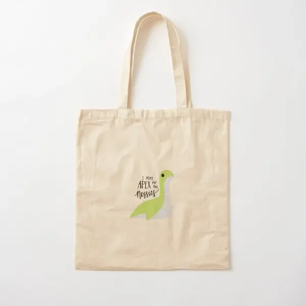 

I Play Apex For The Nessies Cotton Canvas Bag Handbag Shoulder Bag Printed Casual Unisex Travel Tote Fabric Foldable Grocery