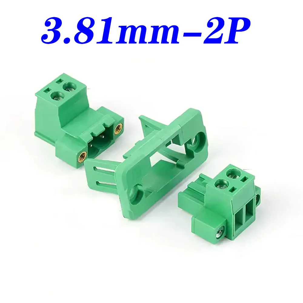 10 sets door de muur paneel Vaste 15EDGWC-3,81 mm lasvrije dockingkabel Groene terminal met 15EDGWC flensinzettype - afbeelding 1
