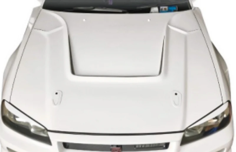 

For Nissan Skyline R34 GTT TS Style Hood, Vehicle Front Body Hood, Exterior Upgrade Accessory