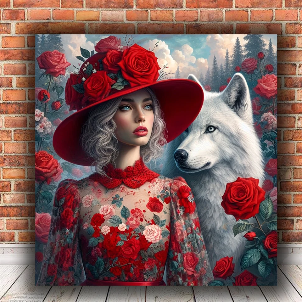 5D DIY เพชรจิตรกรรมชุดผู้หญิงแ - Resin Art Wallpaper บทวิจารณ์และราคา
