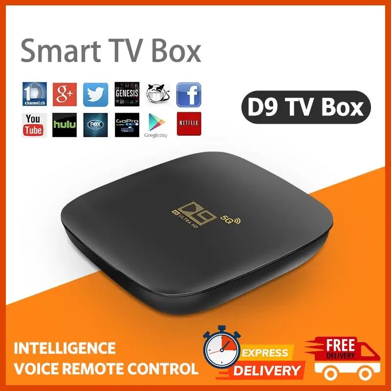 D9 Smart TV Box Android 10.0 2.4G WIFI 4K HD Set Top Box 905 Core 16GB 256GB Video Media Player 8GB 128GB Home Theater 3D Box