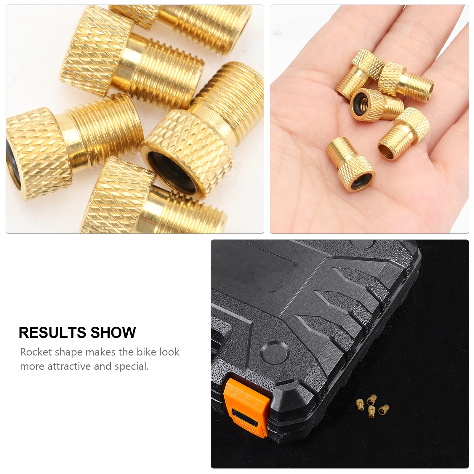 

5 pcs Bicycle Adapter Repair Tool Rocket Shape Easy Install Replacement For Old Broken Bike Valve Converter Pump