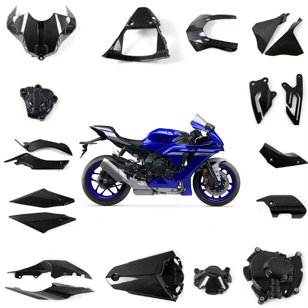 Protectores de talón para asiento trasero de motocicleta, cubiertas de fibra de carbono 3K para YAMAHA R1, R1M, 2015, 2016, 2017, 2018, 2019, 2020