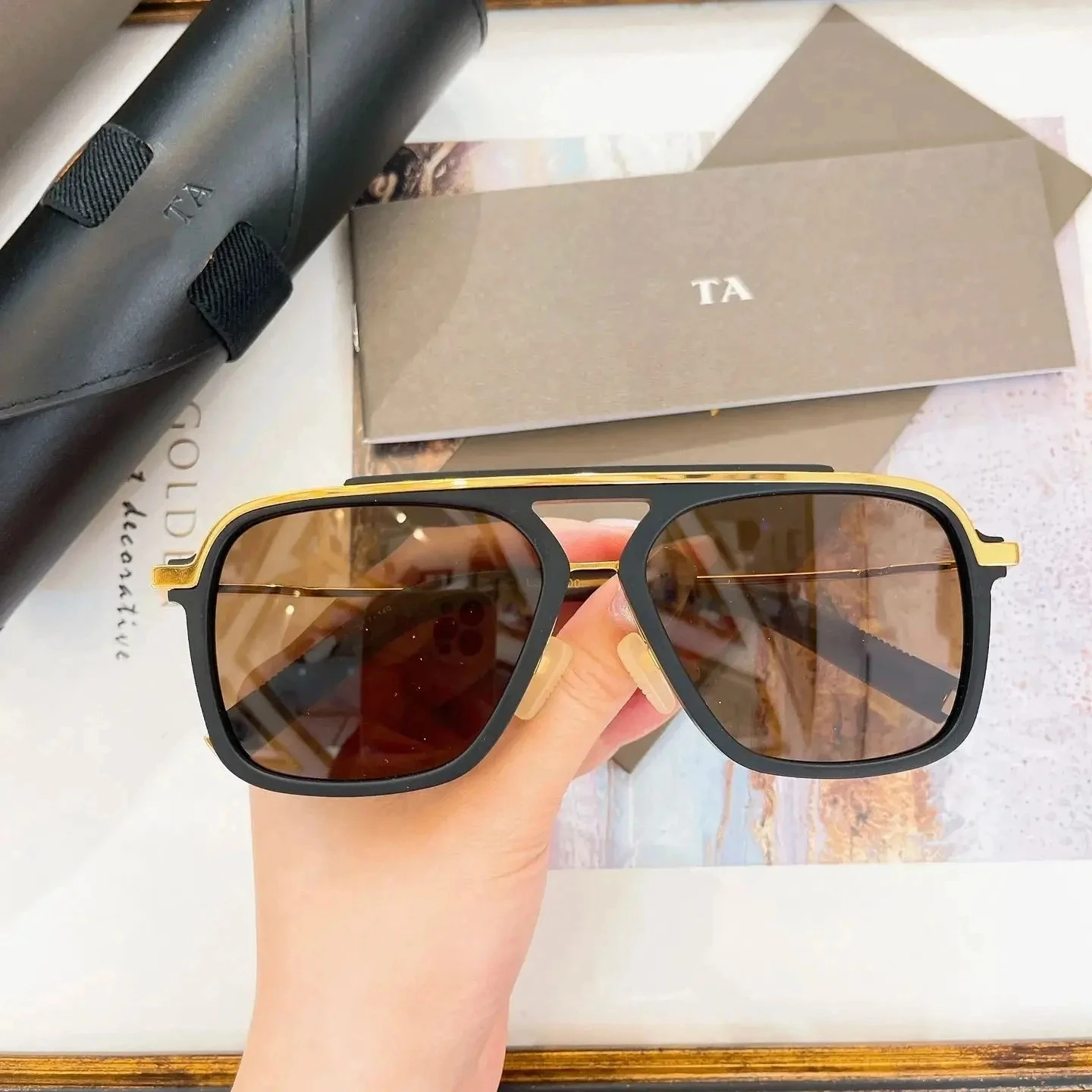 

Authentic For DIYTA DT LANCIER LSA-400 LSA400-A Retro Men Women Sun Glasses Luxury Popular Leisure Male Couple Eyewear With Box