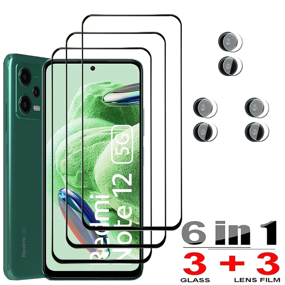 HD Protective Glass For Xiaomi Redmi Note 12 S 5G Screen Protectors Redmi Nota 13 12 11 10 Pro Plus Tempered Glass & Camera Lens Film Note 12S 11Pelicula Cristal Templado Note 12S 11S 10S Anti-Scratch Phone Front Film