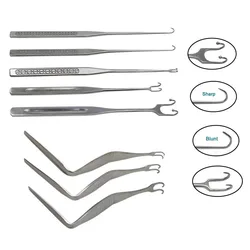 GREATLH Nose Shaping Pull Hook Nasal Cavity Pull Hook Rhinoplasty Instrument Stainless Steel Plastic Tool