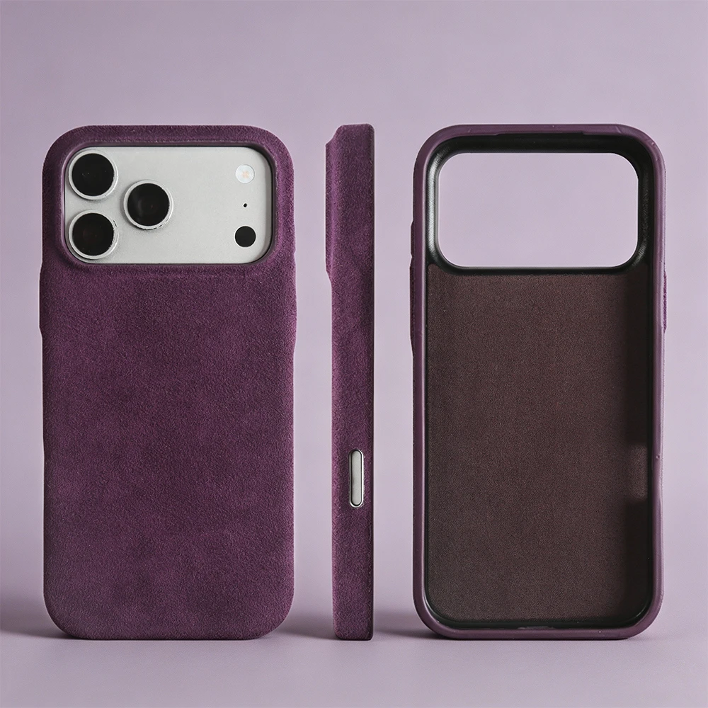 For Magsafe ALCANTARA Phone Case for iPhone 17 Pro Max Air 17e 16e 16 15 14 Plus 13 12 Mini 11 Pro Max Magnetic Case Back Cover