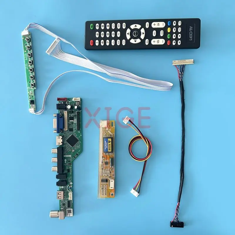 For LTN141AT07 LTN141AT13 Controller Driver Card 30-Pin LVDS AV+HDMI+VGA+IR+USB Test Kit DIY 1280*800 TV Analog LCD Matrix 1CCFL