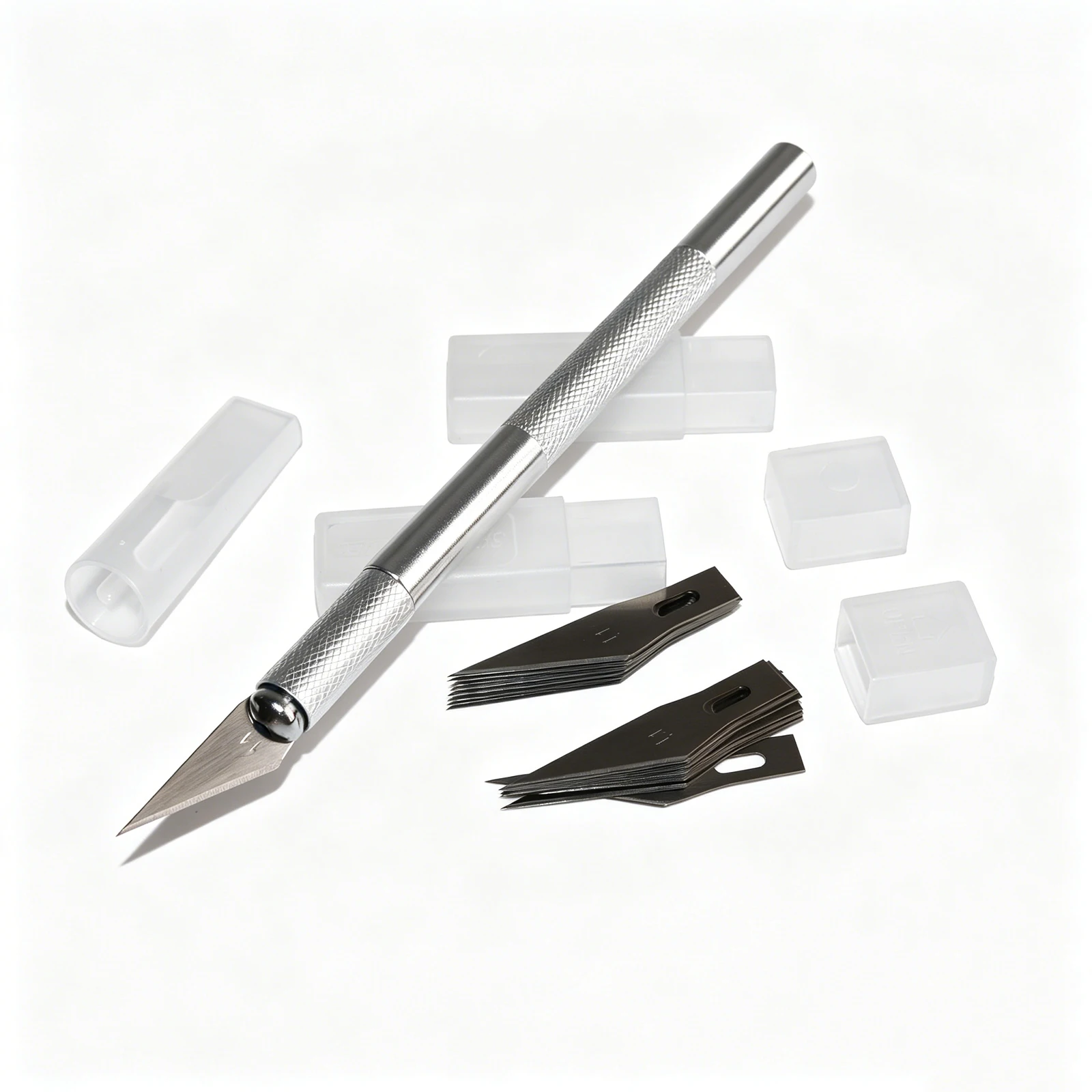 Engraving Non-Slip Metal Knife Kit + 20/5pcs #11 Blades Cutter Craft Knives for Mobile Phone PCB Repair Hand Tools view 4