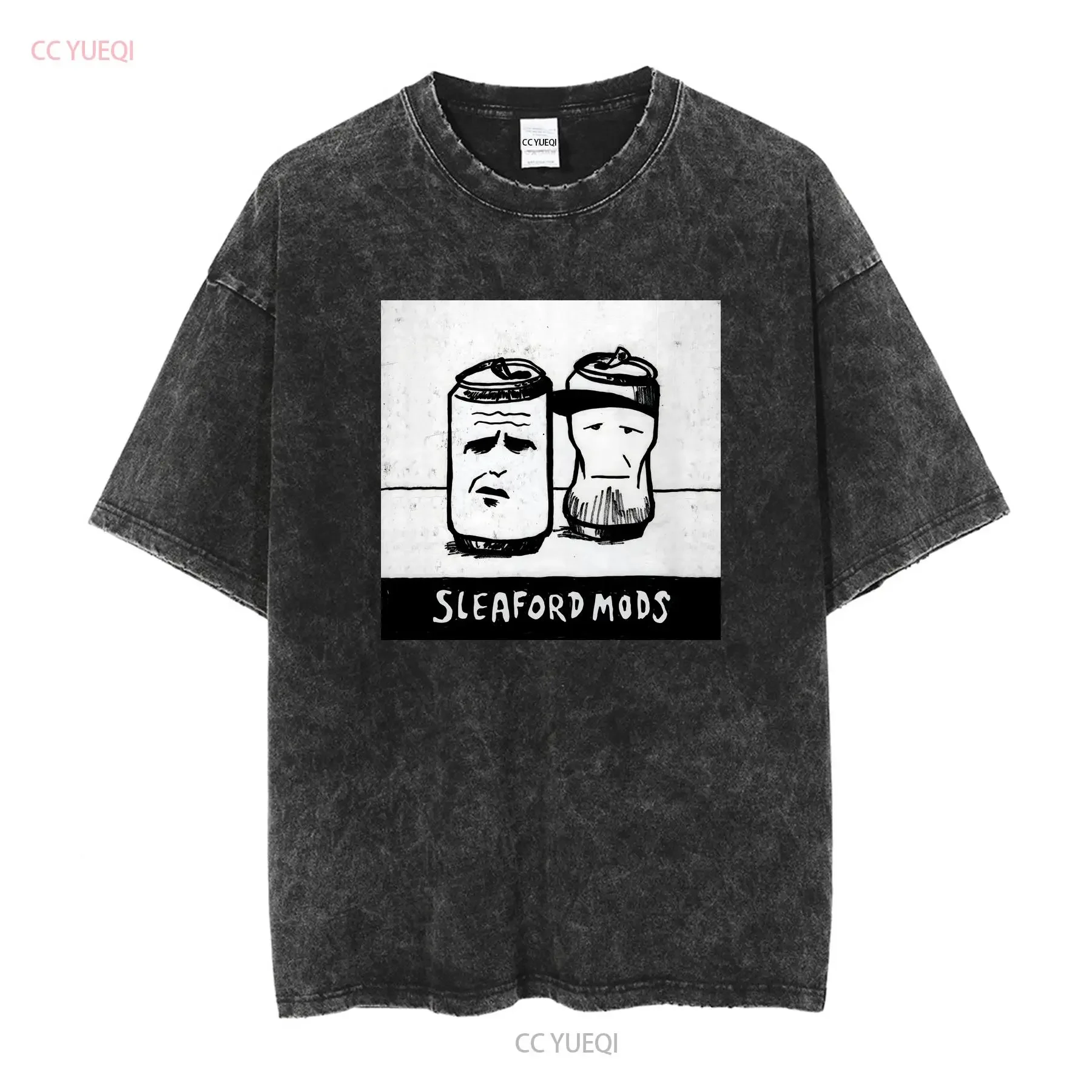NWT Sleaford Mods Two Cans Funny SWAG T Shirt vintage Washed fashion Stretched Comfortable Versatile Soft Casual Breathable