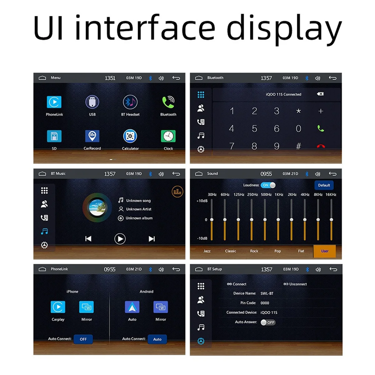 Moto GPS Navigation IP65 étanche sans fil Carplay Android Auto affichage 5 pouces Bluetooth Portable ScreenHUG