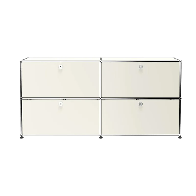 Modular combination cabinet medieval ins wind storage porch chest cabinet tin art stainless steel dining edge