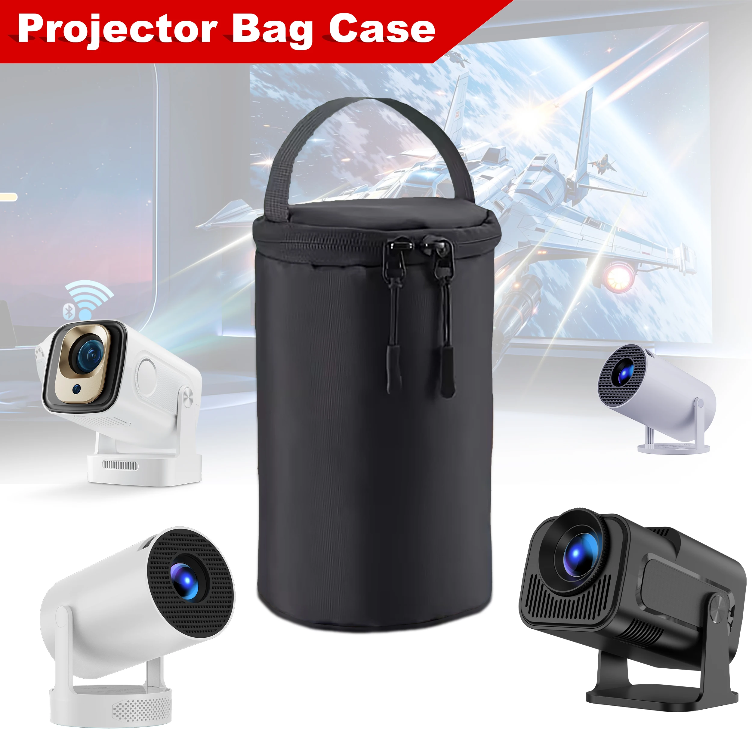 Projector Storage Bag for HY300 PRO+/HY310/HY320 Protective Carrying Case Compatible with HY260 MINI Portable Projector Series