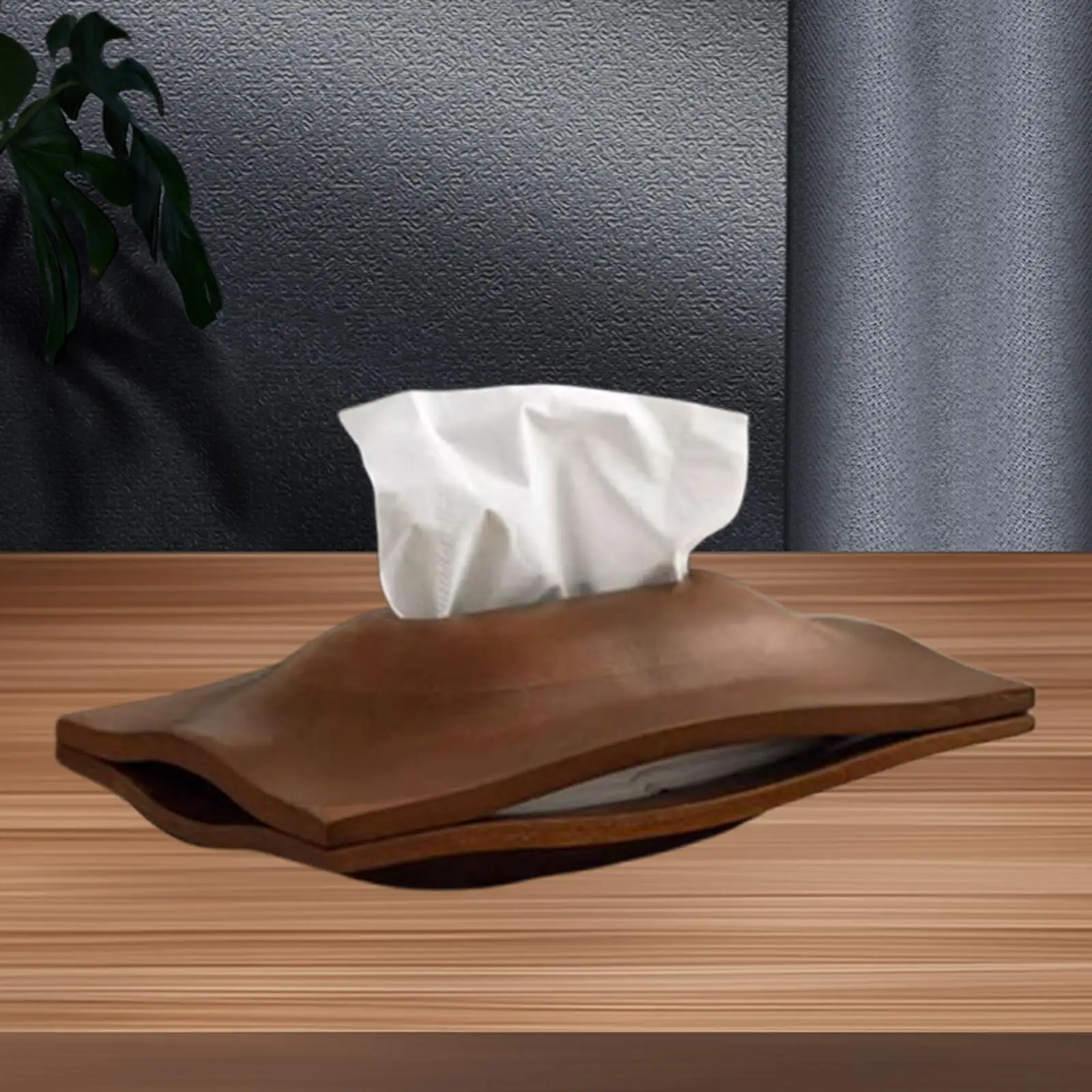 

Wooden Tissue Box Cover Napkin Paper Case for Kitchen Dresser Countertop