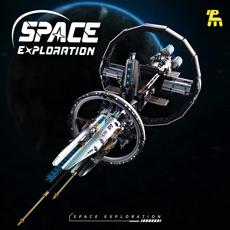 NA STANIE T1105 Techniczne Klocki Konstrukcyjne do Wypraw Kosmicznych, Model Stacji Kosmicznej do Składania, Zabawki dla Chłopców, Prezent na Boże Narodzenie