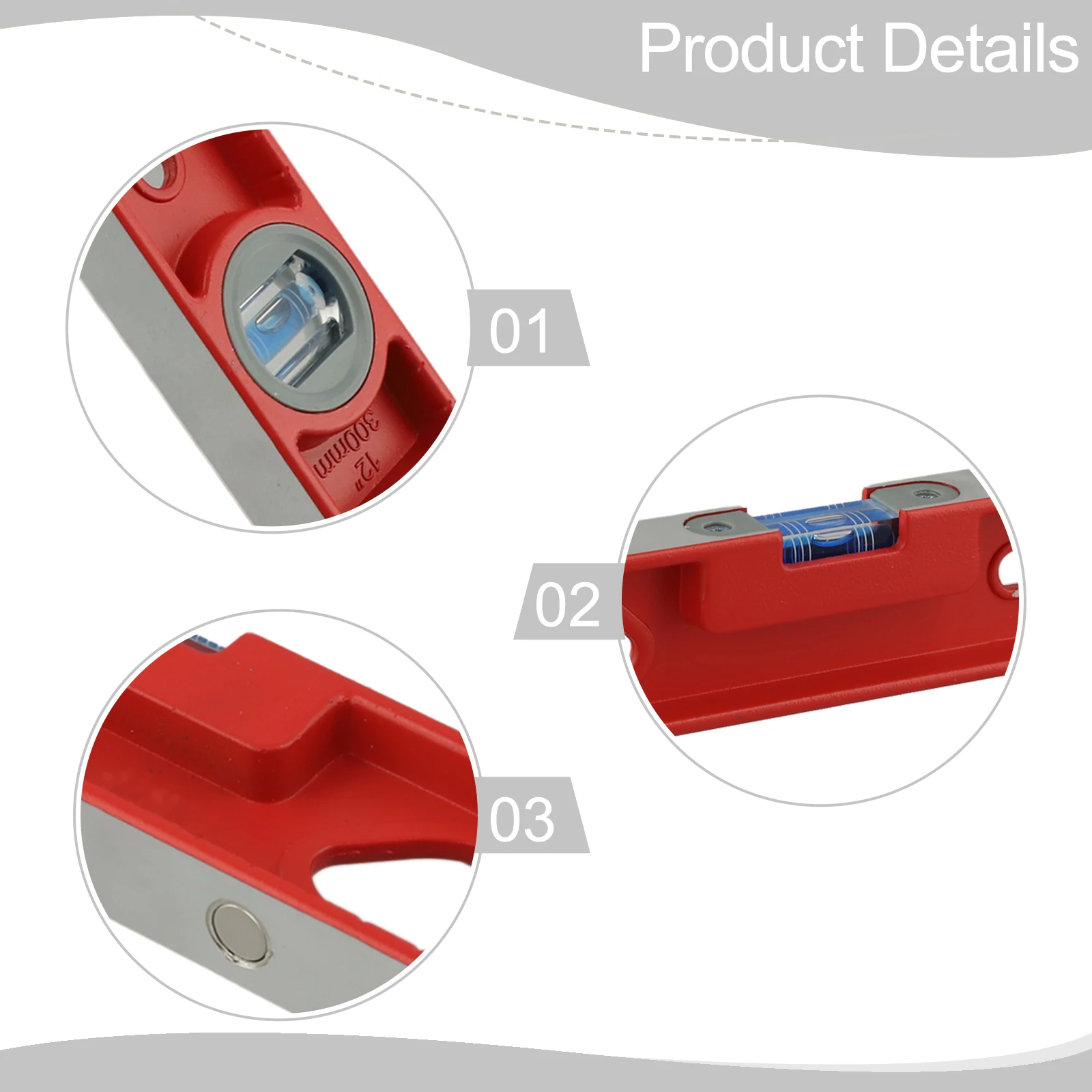 

Ergonomic Grip Measuring Tool Hardness Tester Aluminum Level Tool High-precision Measurement Furniture Installation