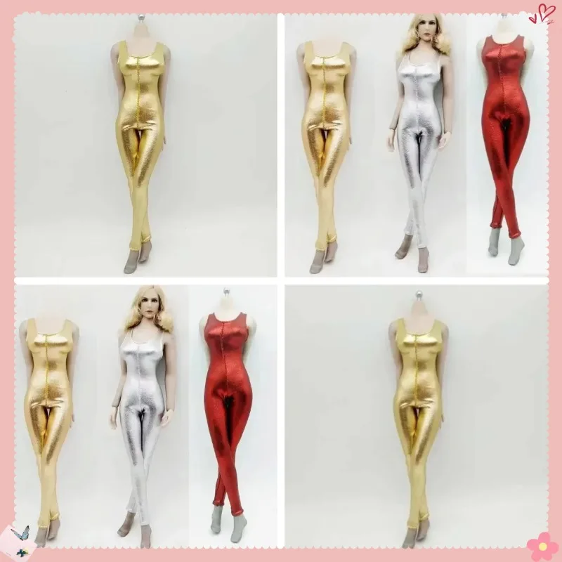 Fashion Jumpsuit 1/6 Scale Female Sexy Bodysuit Stretch Combat Uniform Tight Fitting Clothes Model for 12" Soldier Figure Doll