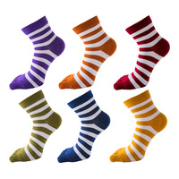 5 Pairs Woman Girl Casual Colorful Toe Socks Korean Style Striped Young Fashion Five Finger Happy Cotton Short Socks with Toes