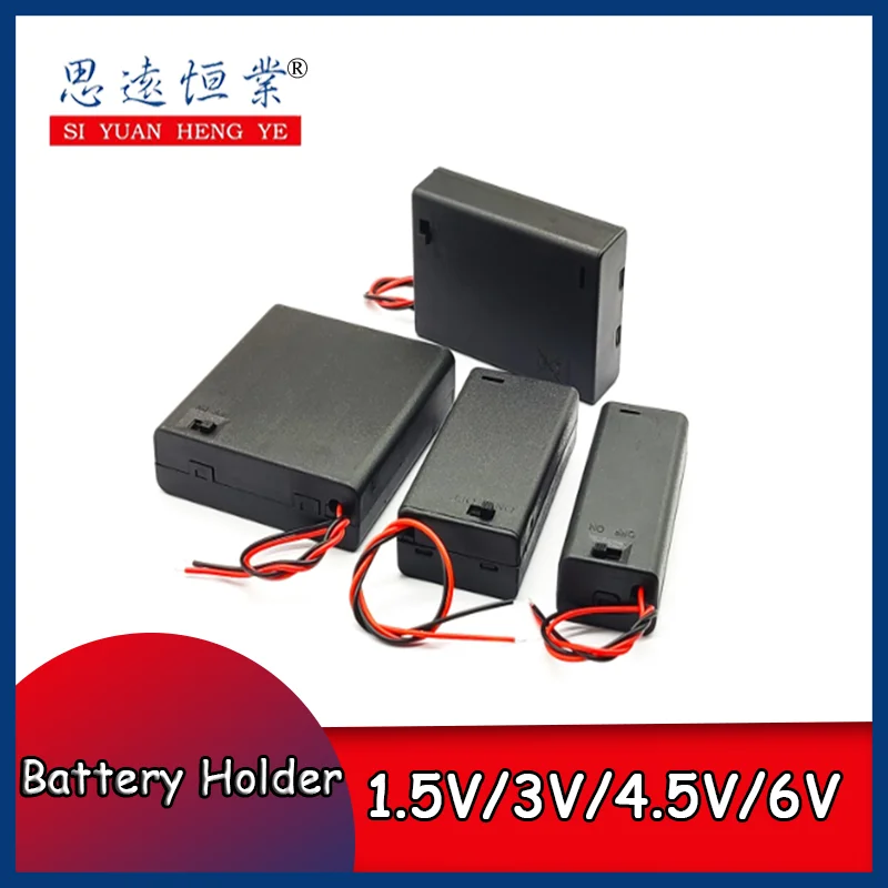 

1/2/3/4 Slot AA Battery Case 1.5V/3V/4.5V/6V AA Battery Holder Box Storage Case With Switch