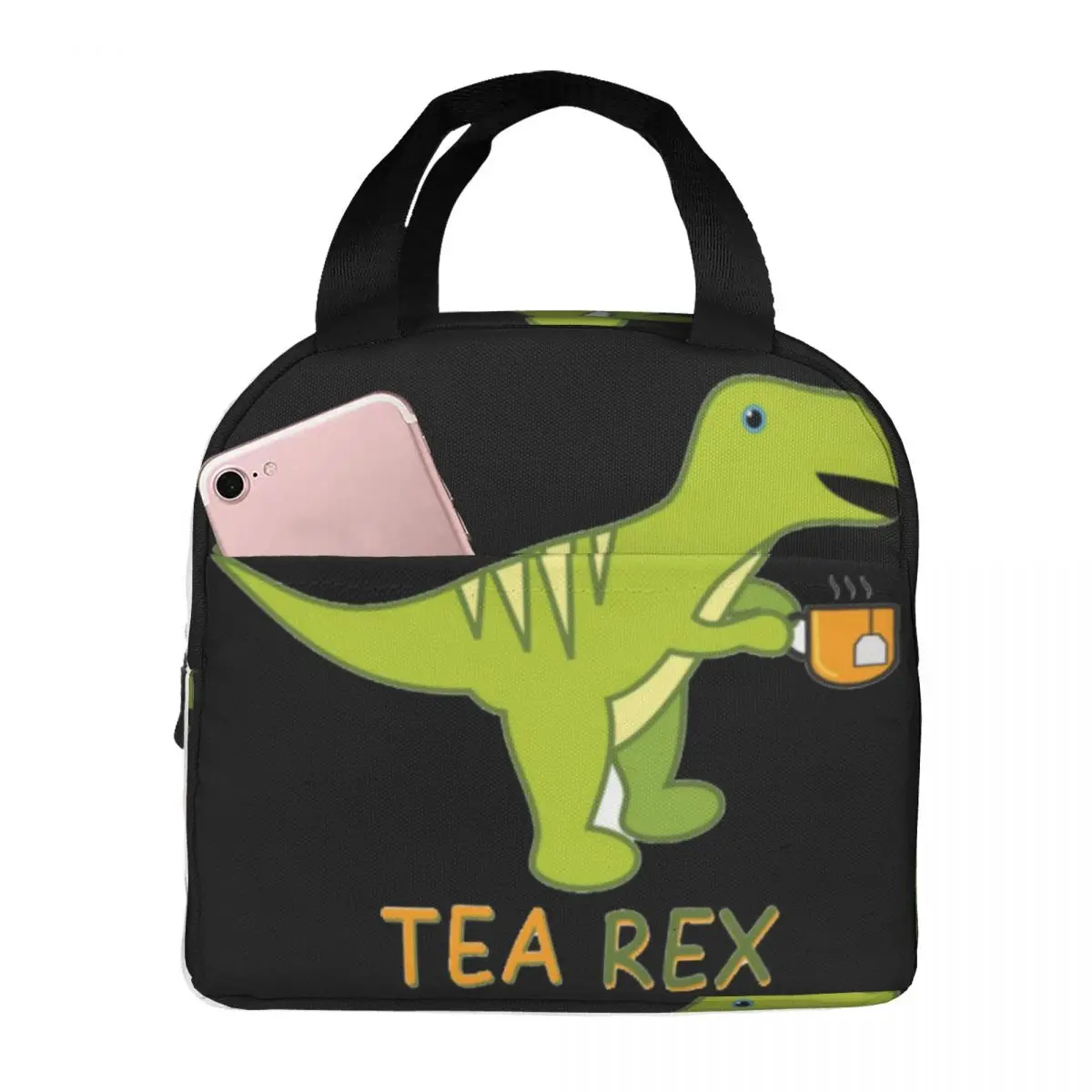 

TEA REX Lunch Bag Unisex Portable Cooler Insulated Lunch Box Food Bento Box