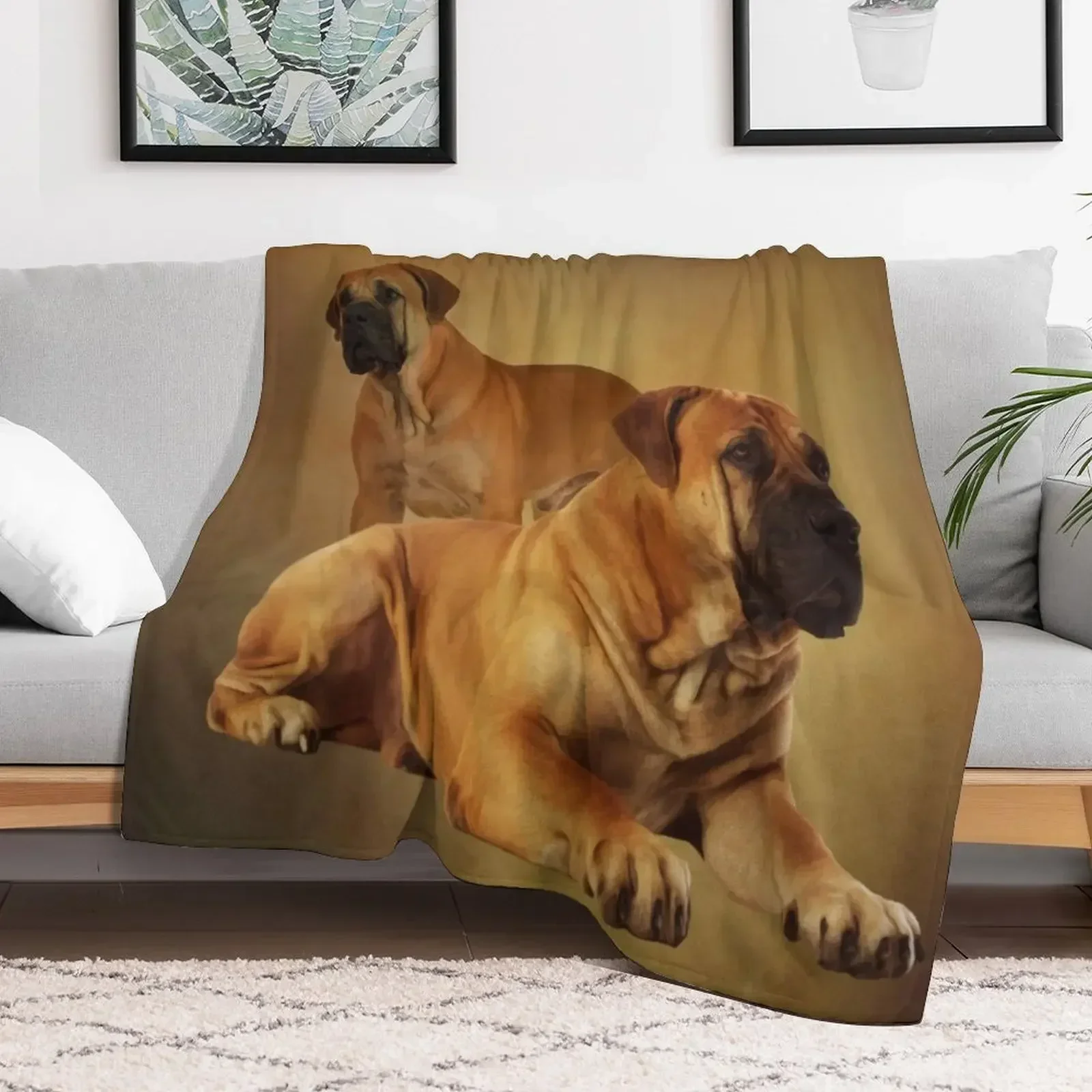 

Boerboel - South African Mastiff Throw Blanket Soft Beach Blankets