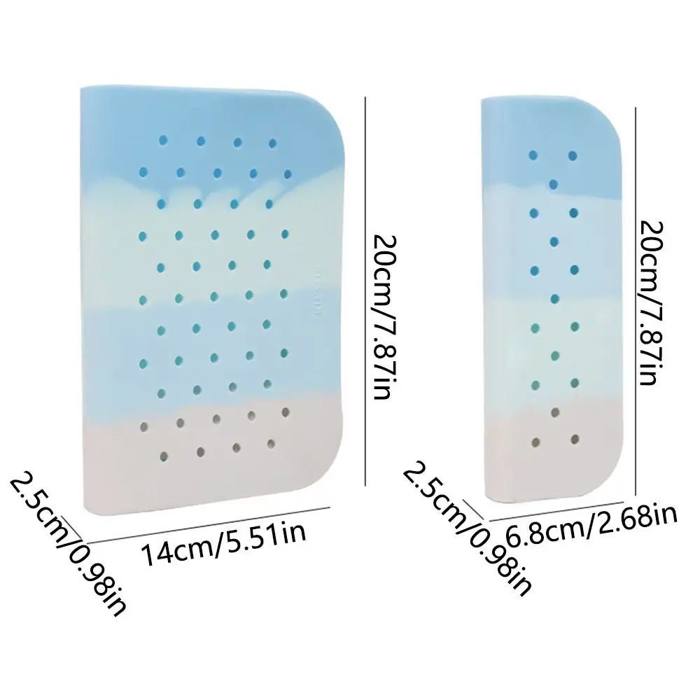 Breathable Holes Silicone Pencil Case Zipper Soft Stationery Storage Bag Waterproof Portable Pencil Pouch Kids Gift