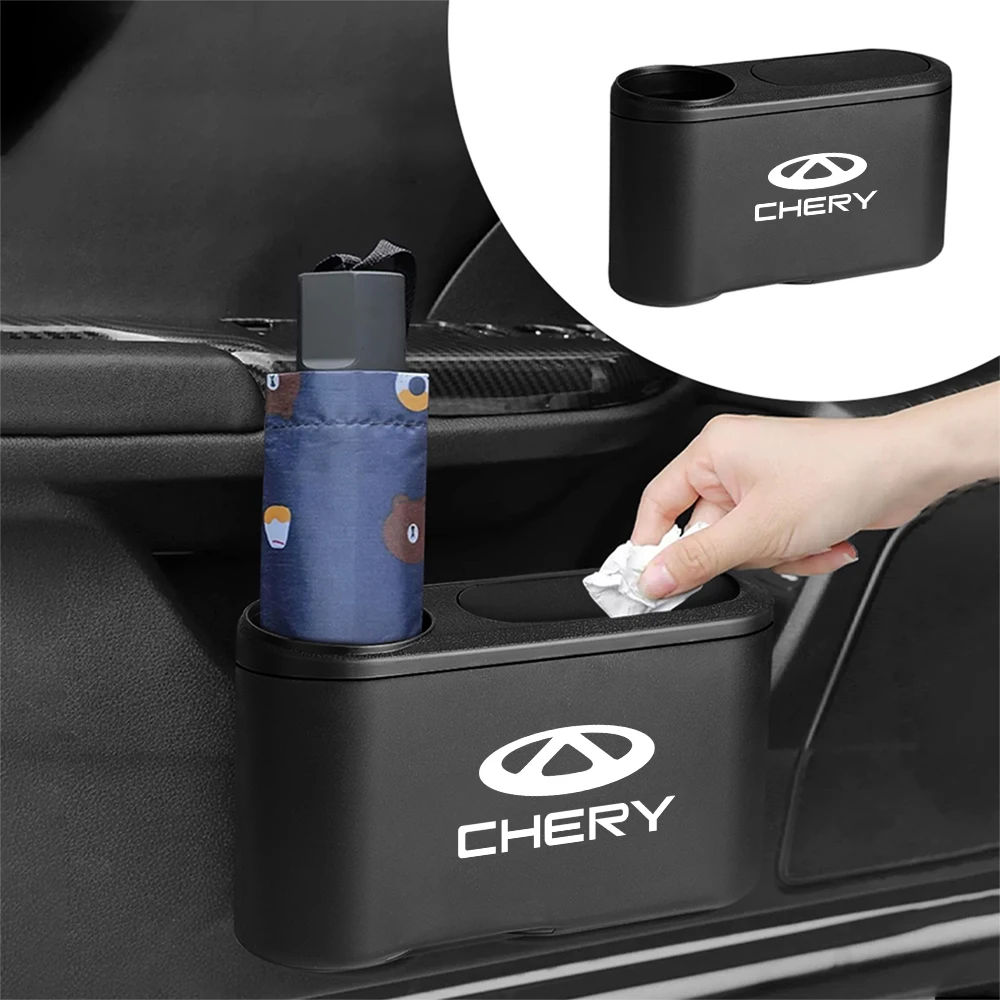 1pcs Car Interior Large Capacity Flip Top Trash Can Accessories for Chery Tiggo 7 Pro 8 4 5 3 2 T11 5X amuleto QQ IQ