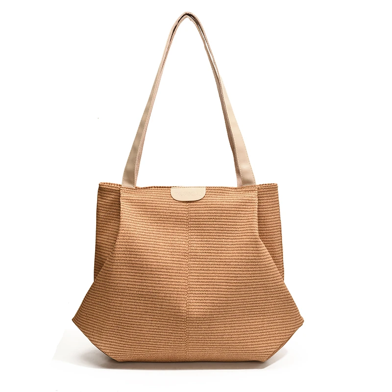 Sacola versátil para deslocamento feminino, bolsa de ombro de grande capacidade, elegante e minimalista, lazer