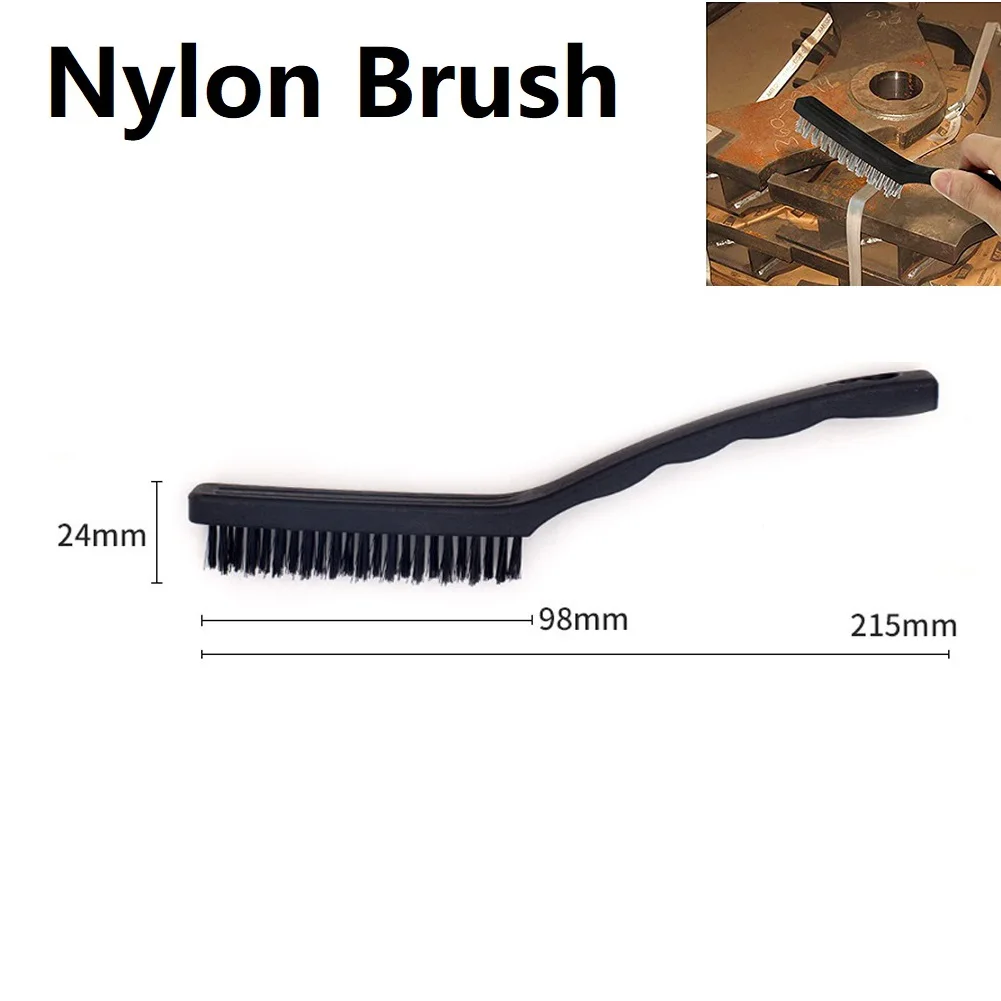 1pc Mini Wire Brush Brass Nylon Steel Brushes Paint Rust Remover Cleaning Polish Grinder Burring Cleaning Brush