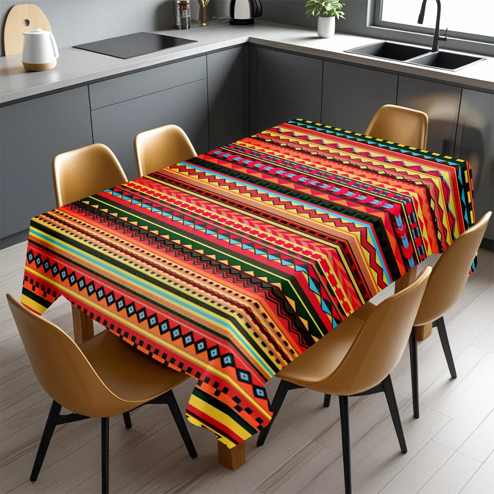 【JIT Product】 Mexican Carnival Tablecloth - 1 piece - Polyester tablecloth, thick, woven polyester, yzb