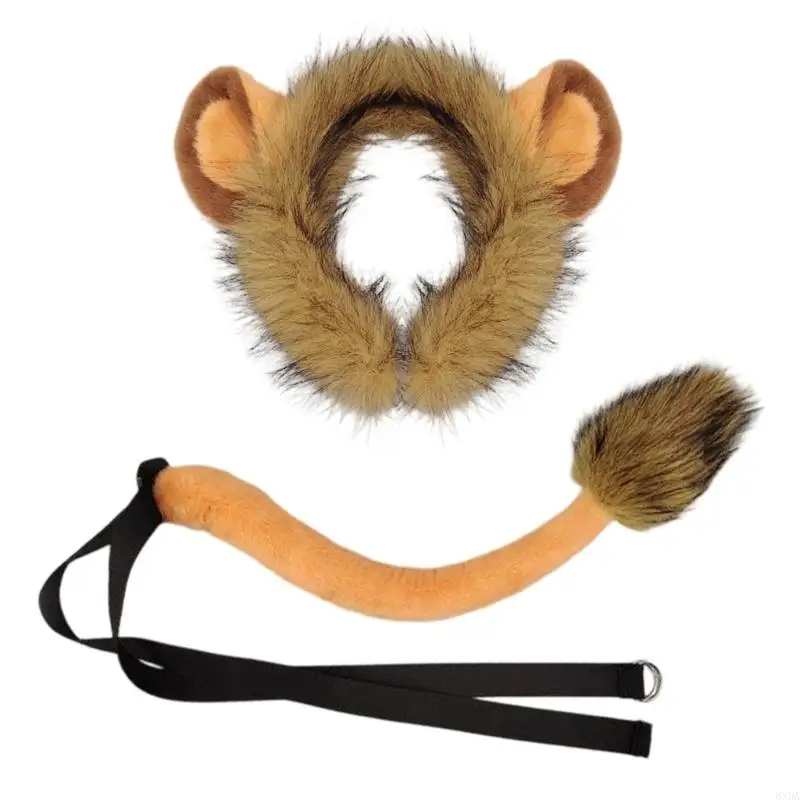 Photo Booth Costume Ear Accessory with Plush Texture for Parties and Theme Props 6XDA