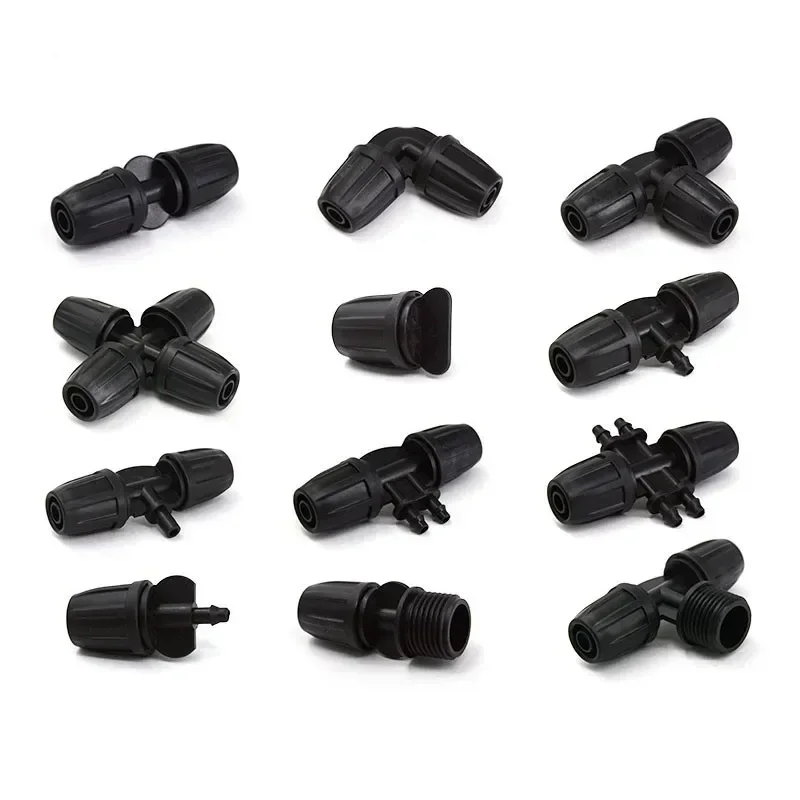 5pcs/lot Spray Pipe Joint Two-way Plug Drip Irrigation Atomization Nozzle Garden Tools Hose 8/11hose Connectors