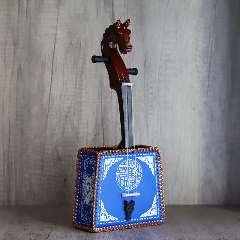 

Horsehead Fiddle-Shaped Pen Holder, Office Desk Organizer, Mongolian Handmade Craft, Ethnic Style Home Decorative Accessory
