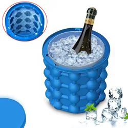 New Ice Bucket Ice Cube Mold Silicone Round Summer Homemade DIY Refrigerator Freezer Ice Maker Outdoor Picnic Ice Cube Maker