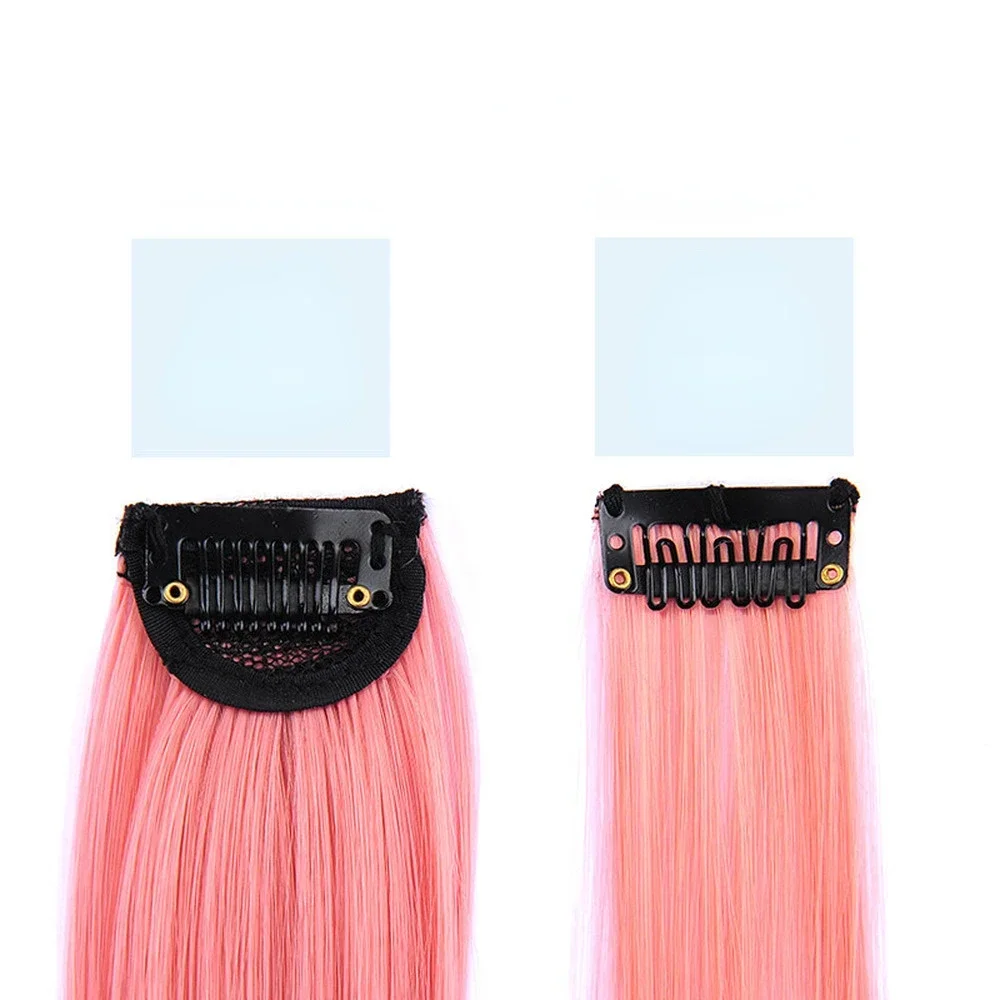 Wholesale Women Wig Clip Hair Extension Clip in Hairpiece Long Straight Hanging Ear Wig Clip 60cm Headwear Girl Hair Accessories