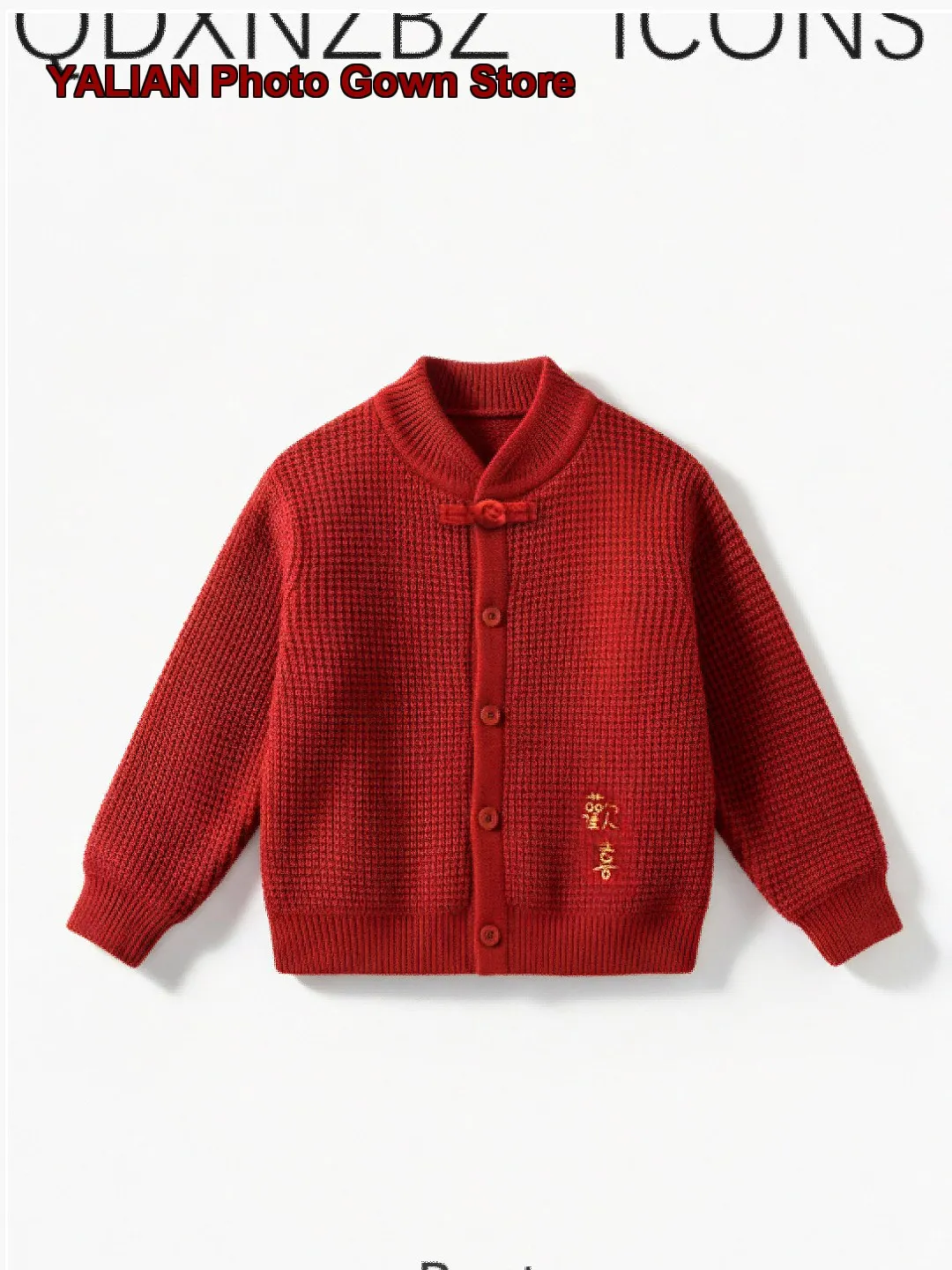 Boys Cardigan Festive Stylish Kids New Year Outfits Boys Autumn Winter Knit Cardigan