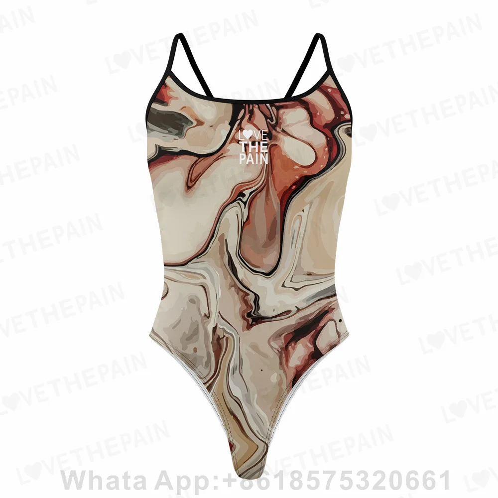 Love The Pain Women Swimsuit Sexy One-piece Comfort Suit Swimwear Bikini Quick Dry Bathing Suit Functional Training Swimsuit