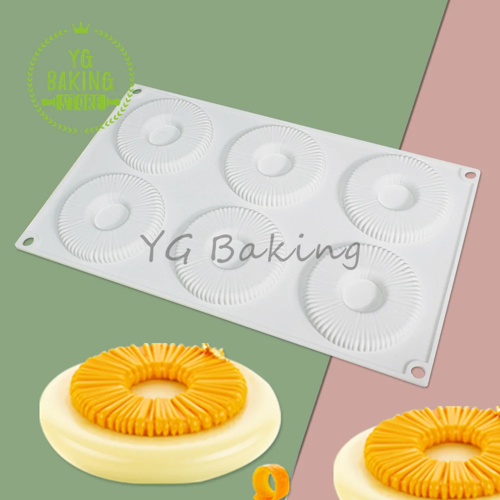 Dorica 3D Coil Round Donut Design Silicone Mousse Mould DIY Pastry Dessert Chocolate Mold Cake Decorating Tools Kitchen Bakeware