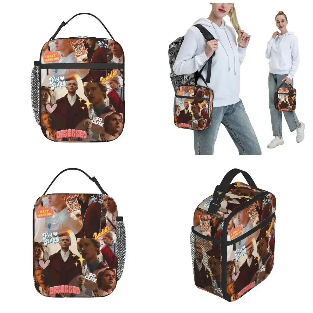 Insulated Lunch Bag Tom Blyth Coriolanus Snow Product Lunch Food Box Multifunction Cooler Thermal Bento Box For Outdoor