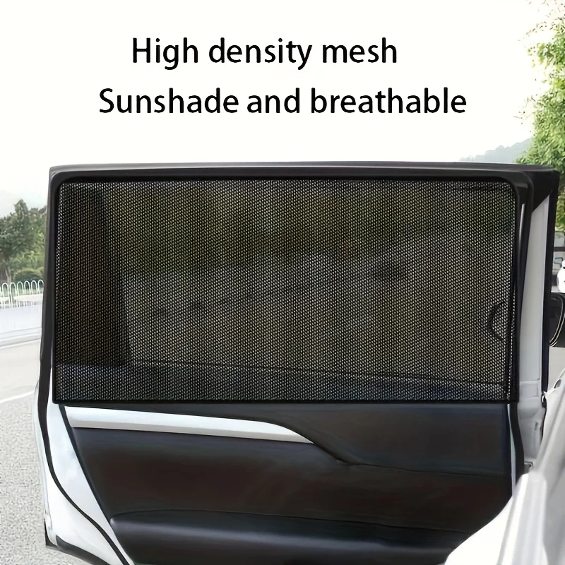 مظلة شمسية للنافذة الجانبية المغناطيسية لنافذة السيارة بسمك مزدوج ستارة ظلة للزجاج الأمامي للسيارات عالمية #3