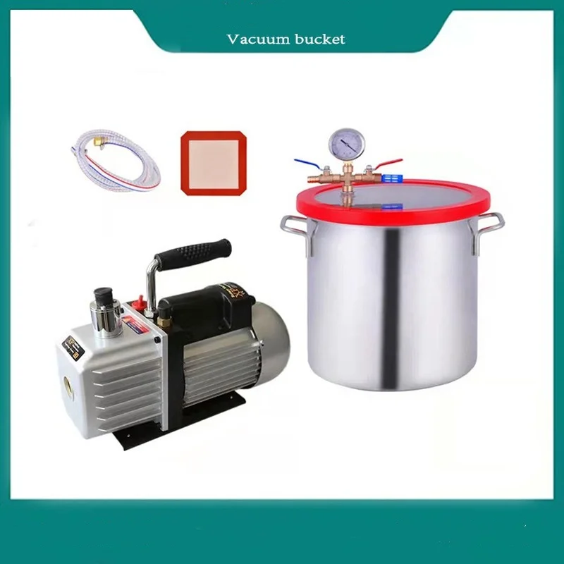 4L RS-4 (8CFM) Stainless Steel Vacuum Degassing Chamber Vacuum Defoaming Barrel For Silicone Resin AB Adhesive