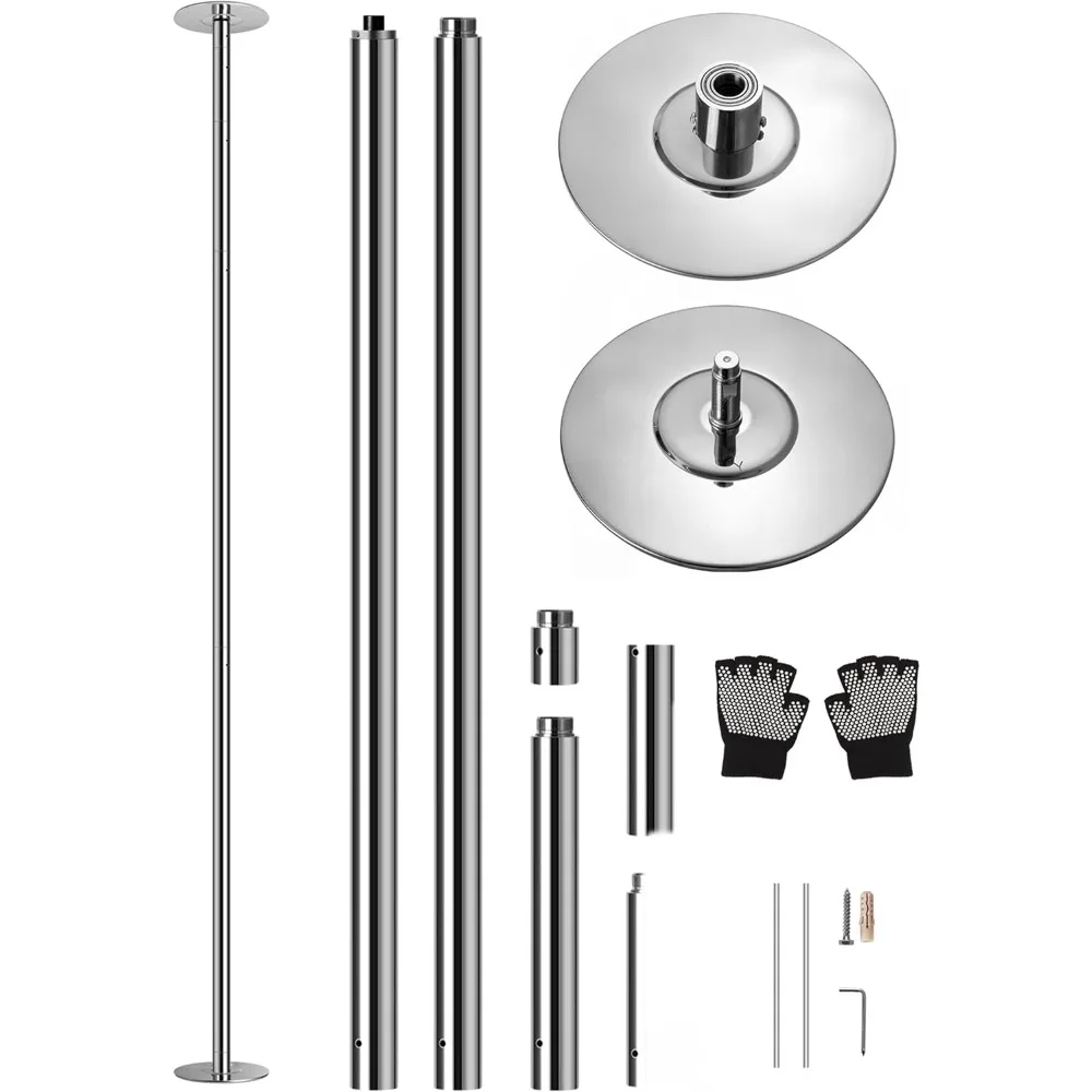 عمود رقص دوار محمول 45 مم للمنزل وصالة الألعاب الرياضية والحفلات والحانة واللياقة البدنية من الفولاذ المقاوم للصدأ #1