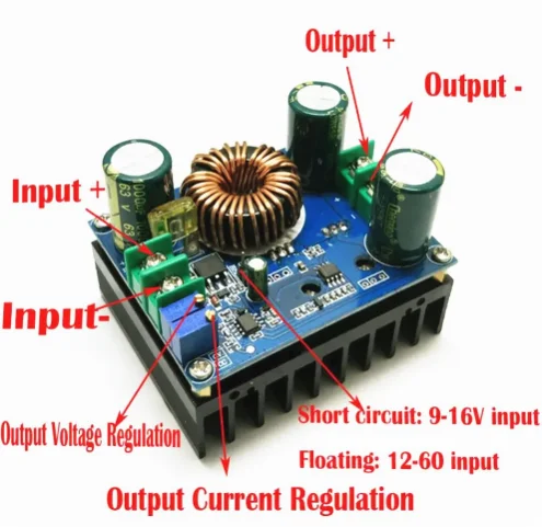 DC-DC 600W 10-60V to 12-80V MPPT Solar Boost Converter Step-up Module Car Power Supply Electronic Circuit DIY